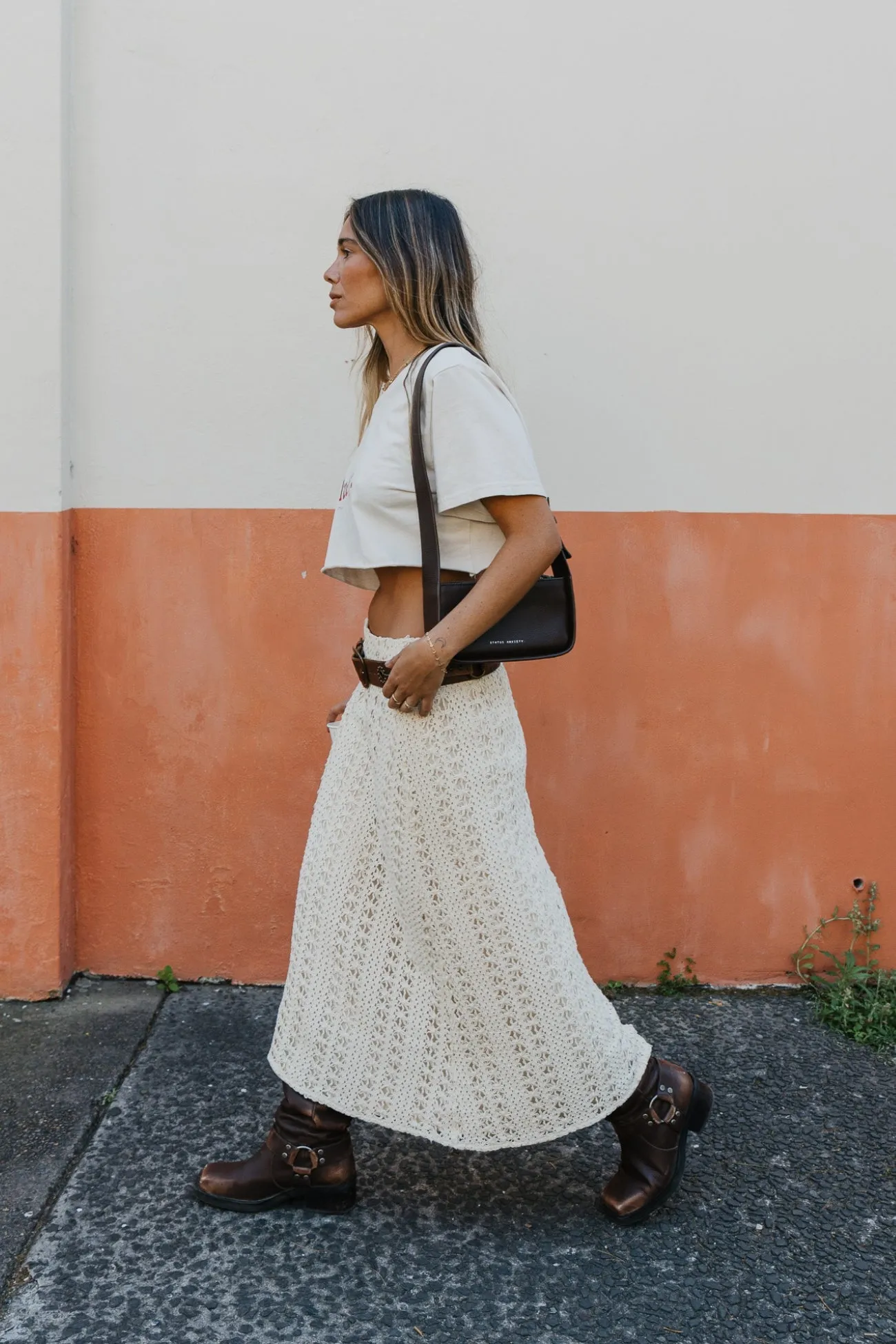 Talis - Crochet Midi Skirt