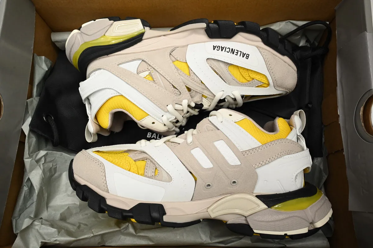 Track Sneakers White Yellow & Brown