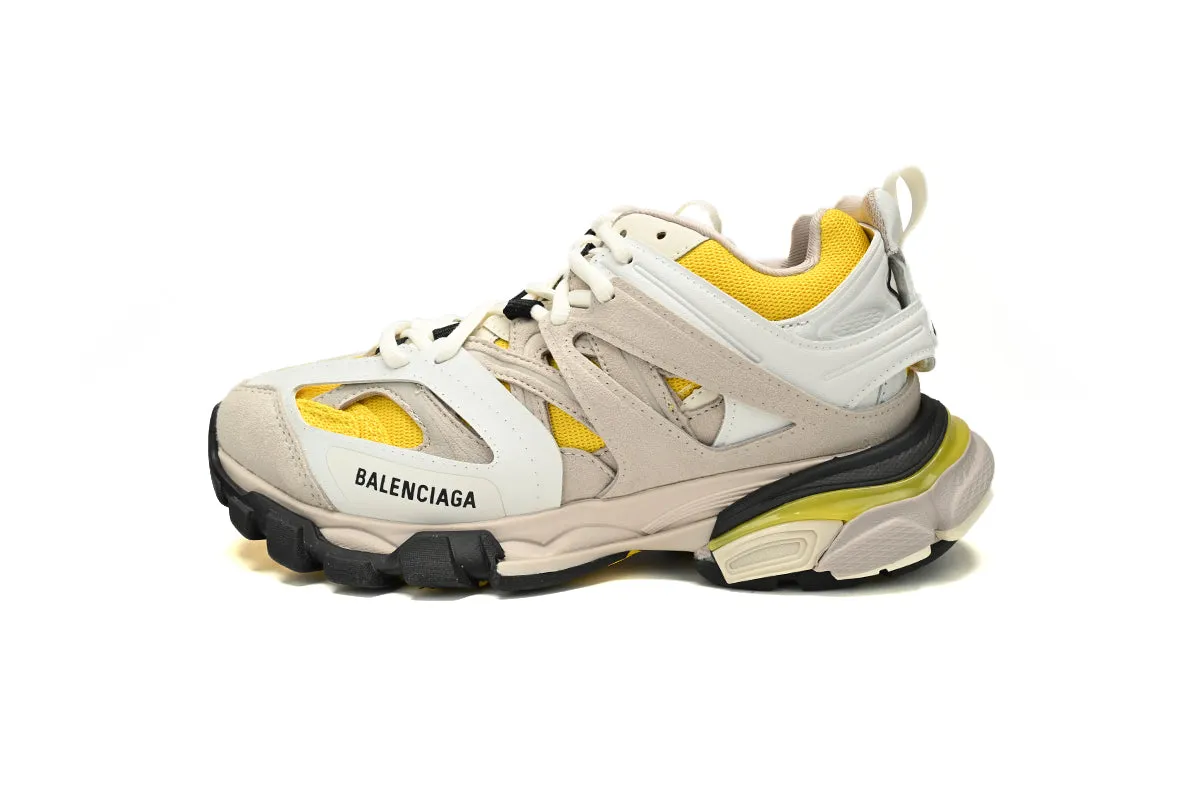 Track Sneakers White Yellow & Brown