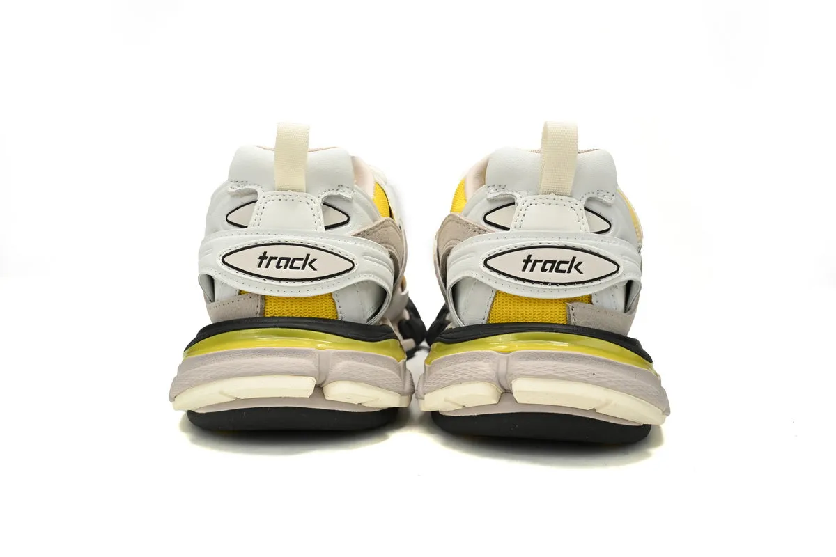 Track Sneakers White Yellow & Brown