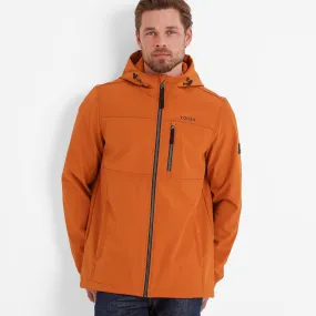 Truro Mens Hooded Softshell Jacket - Dark Orange