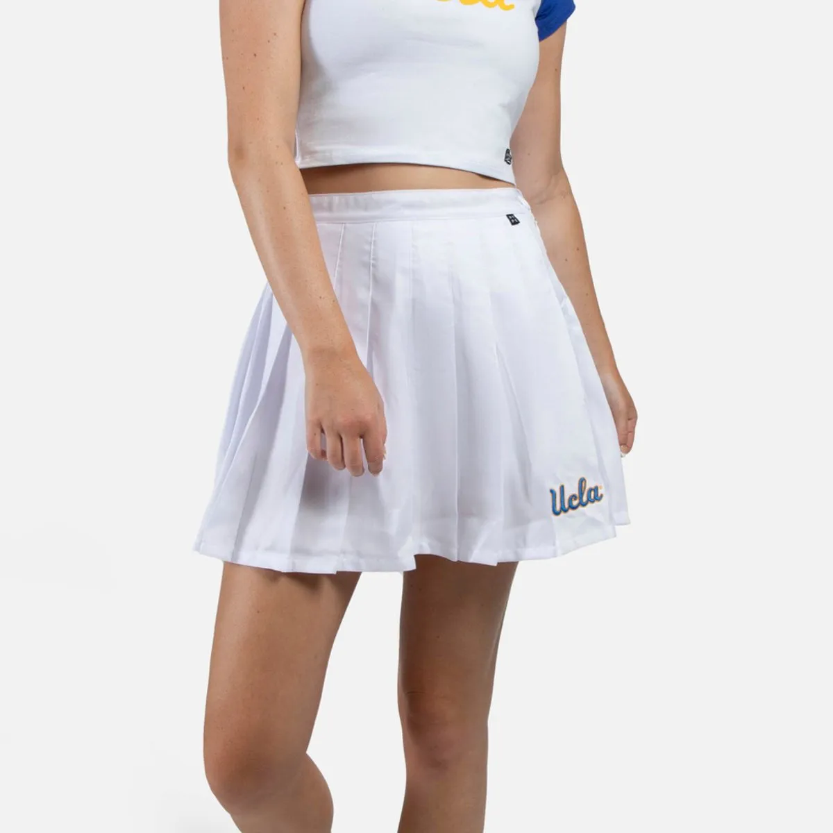 UCLA Script Tennis Skirt White