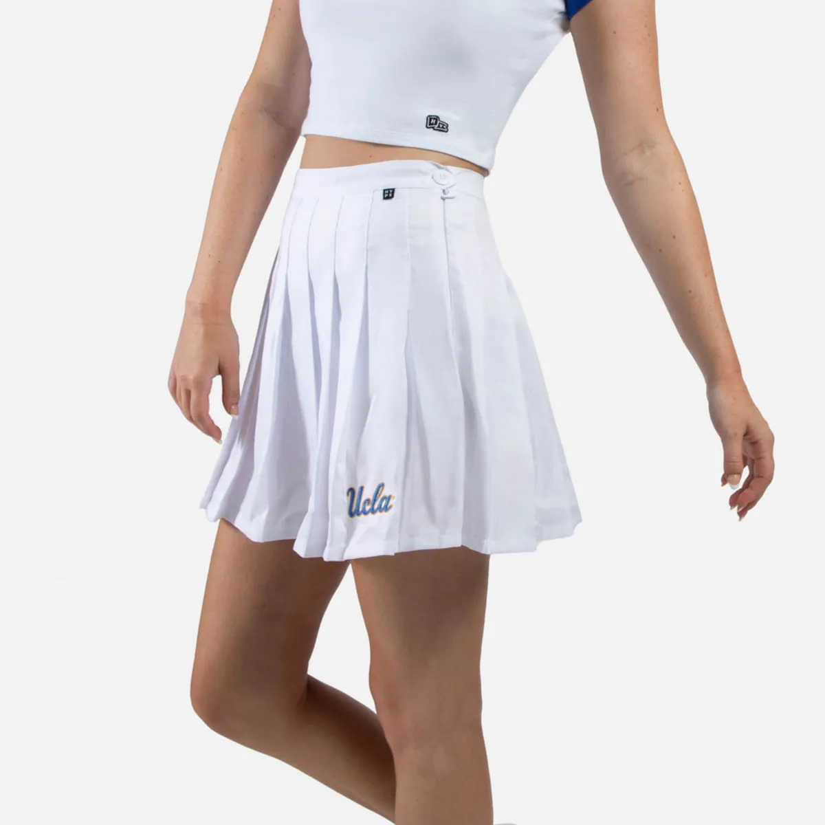 UCLA Script Tennis Skirt White