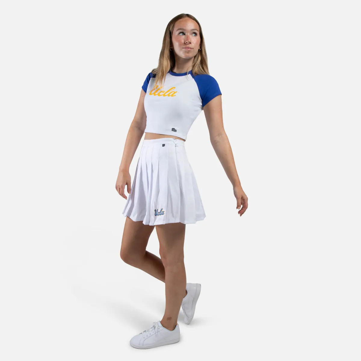 UCLA Script Tennis Skirt White