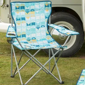 VW Beach Family Folding Camping Chair - Blue