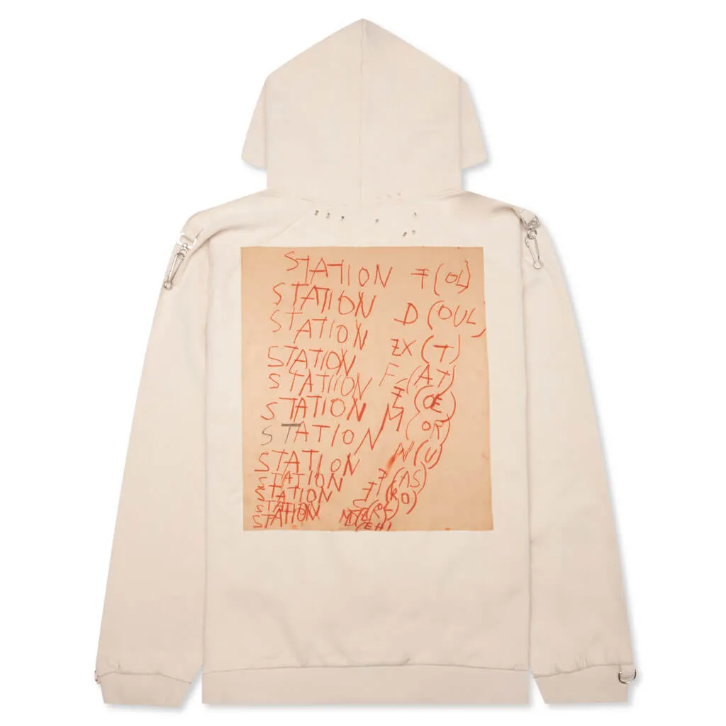 Washed Fit Hoodie - Beige