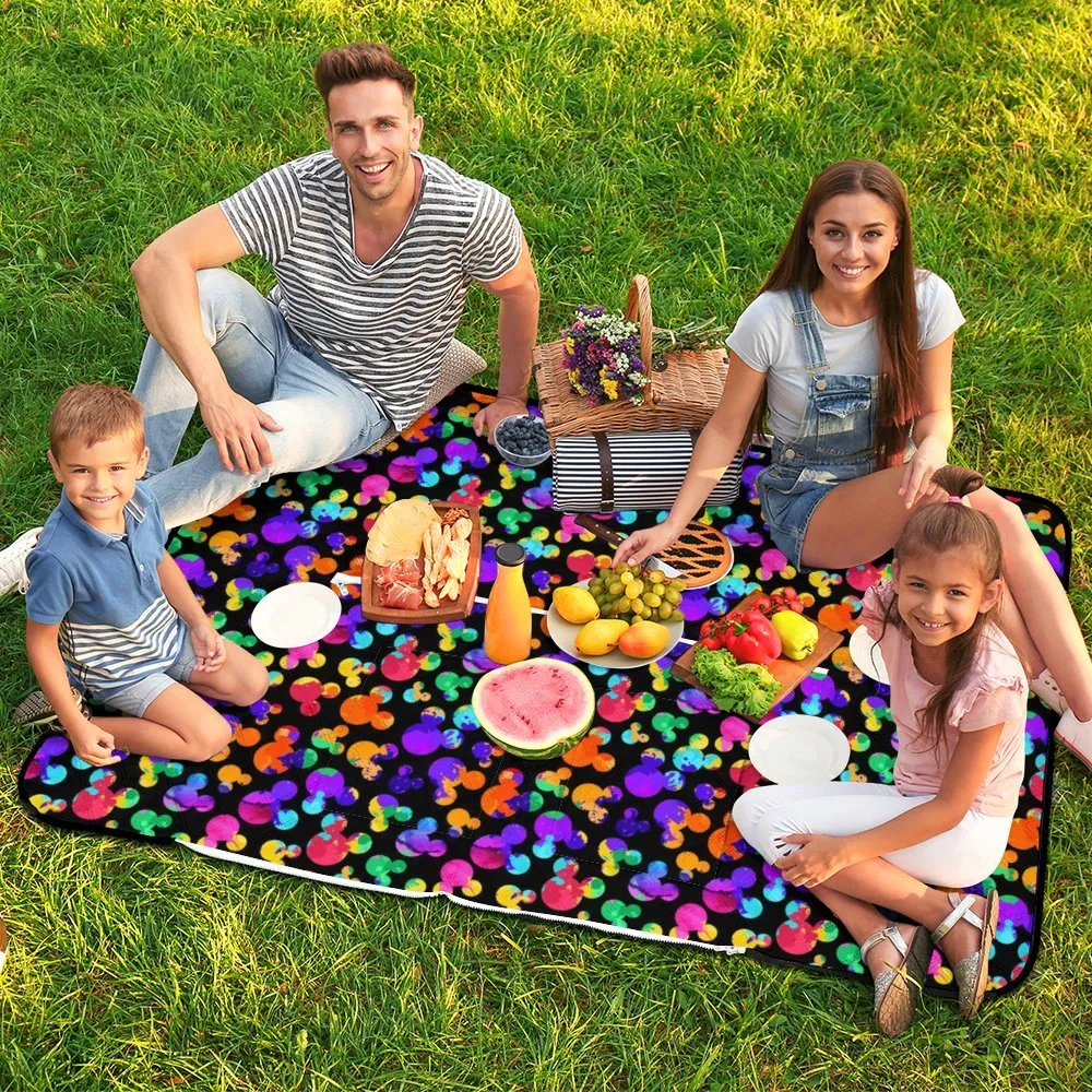 Watercolor Zipper Picnic Mat