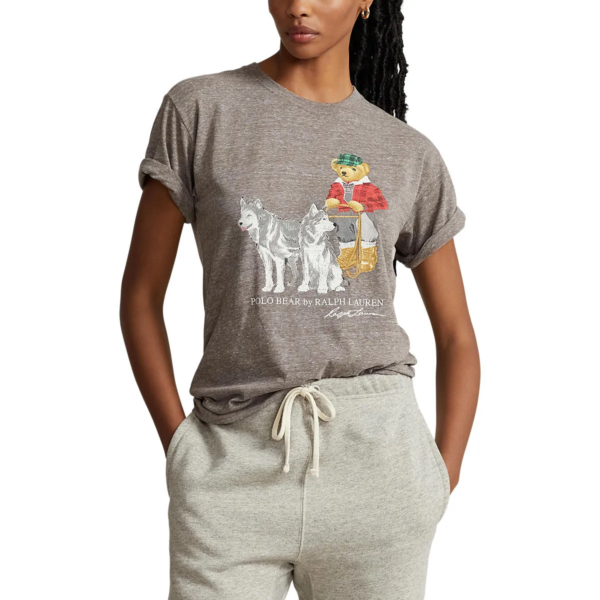 Women's Polo Bear Jersey Tee Gray