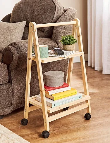 Wooden Folding Trolley Table